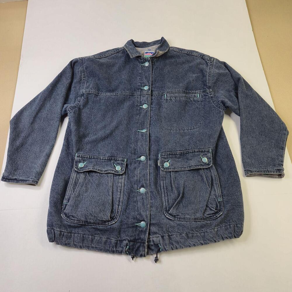 Vintage Levis 80599 Denim Jacket Womens L USA Chore Field Coat 80s 90s